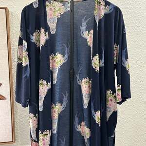 Auditions Kimono Navy Blue Western Cow Size o